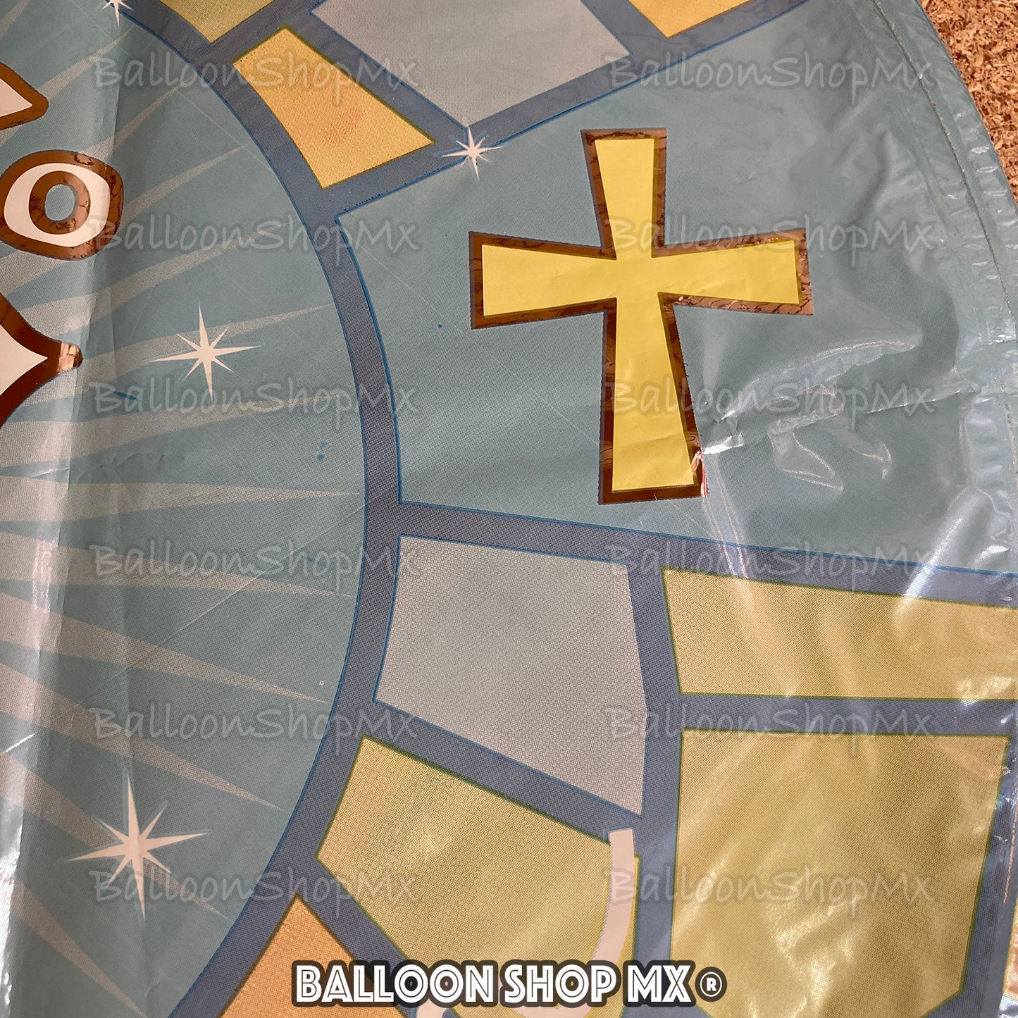 Bautizo vitrales azul