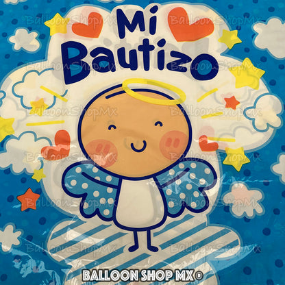 Bautizo angelito azul