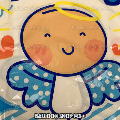 Bautizo angelito azul