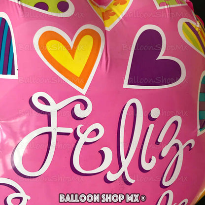 Flor rosa feliz cumple