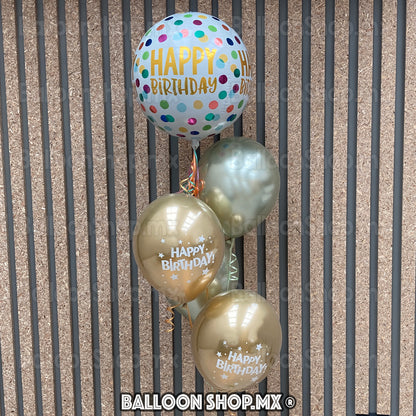 Burbuja confeti satinado