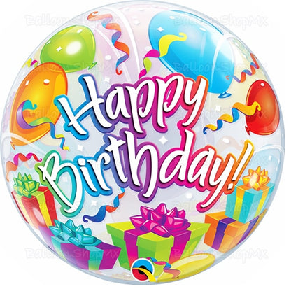 Burbuja regalos y globos