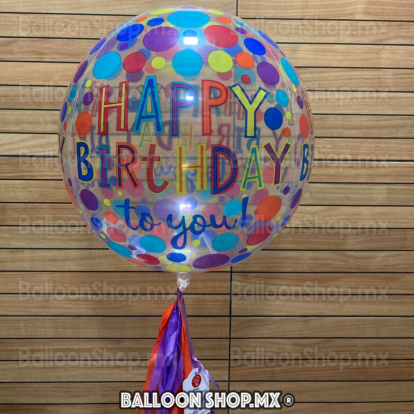 Burbuja transparente con dots