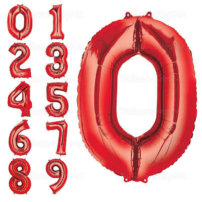 Números grandes en rojo