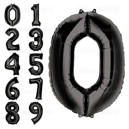 Números grandes en negro