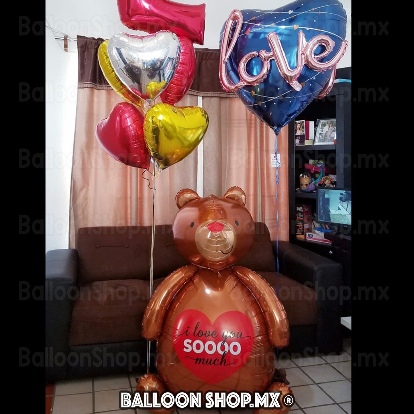 Corazón holográfico plata