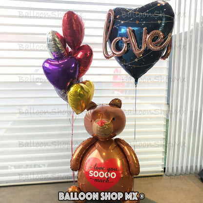 Corazón holográfico lila