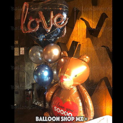 Corazón azul Love 3d