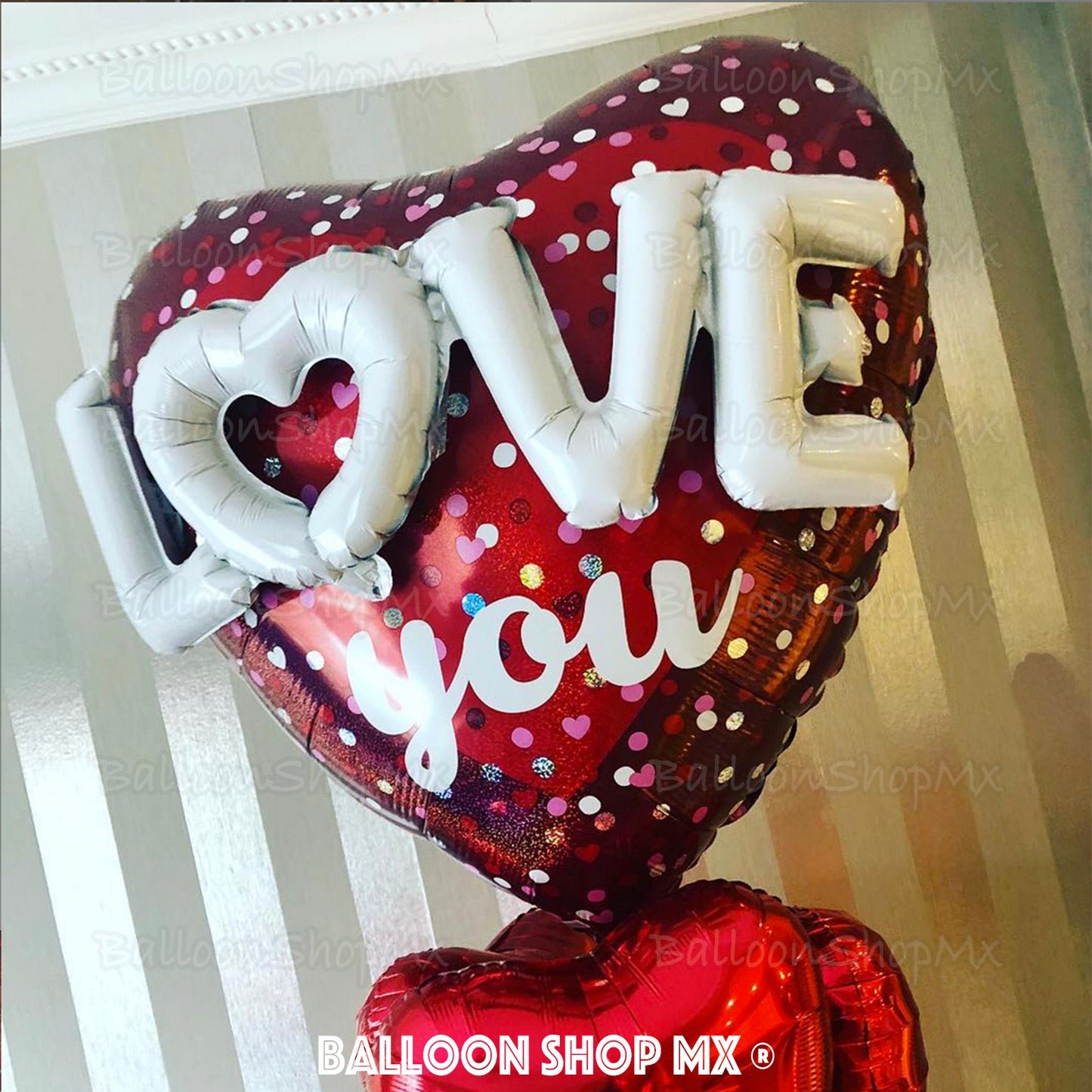 Corazón rojo love 3d