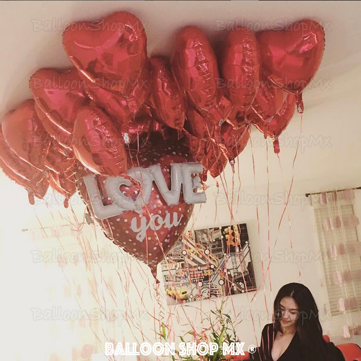 Corazón rojo love 3d