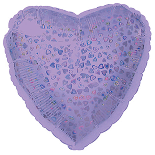 Corazón holográfico lila