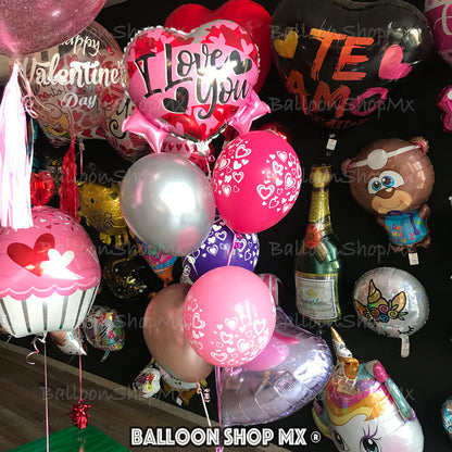 Corazón holográfico lila