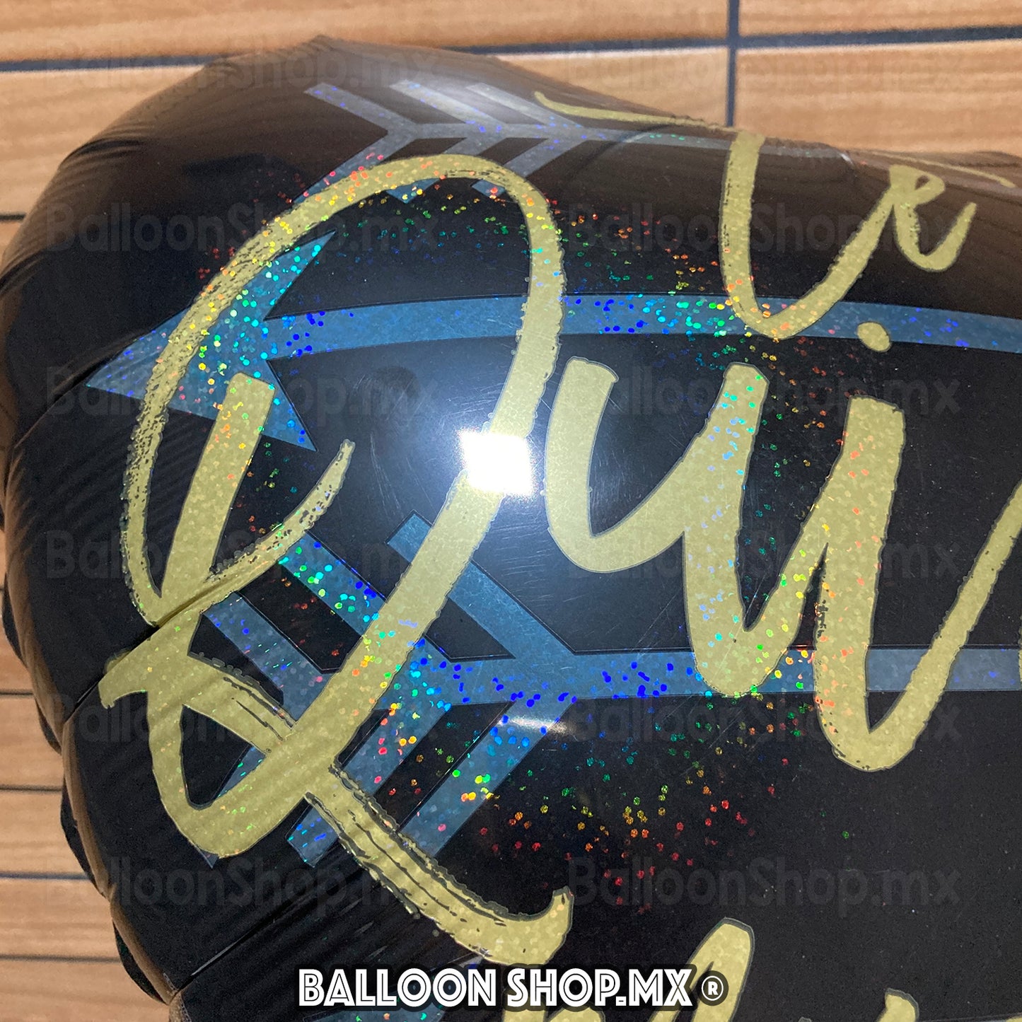 Corazón negro holográfico