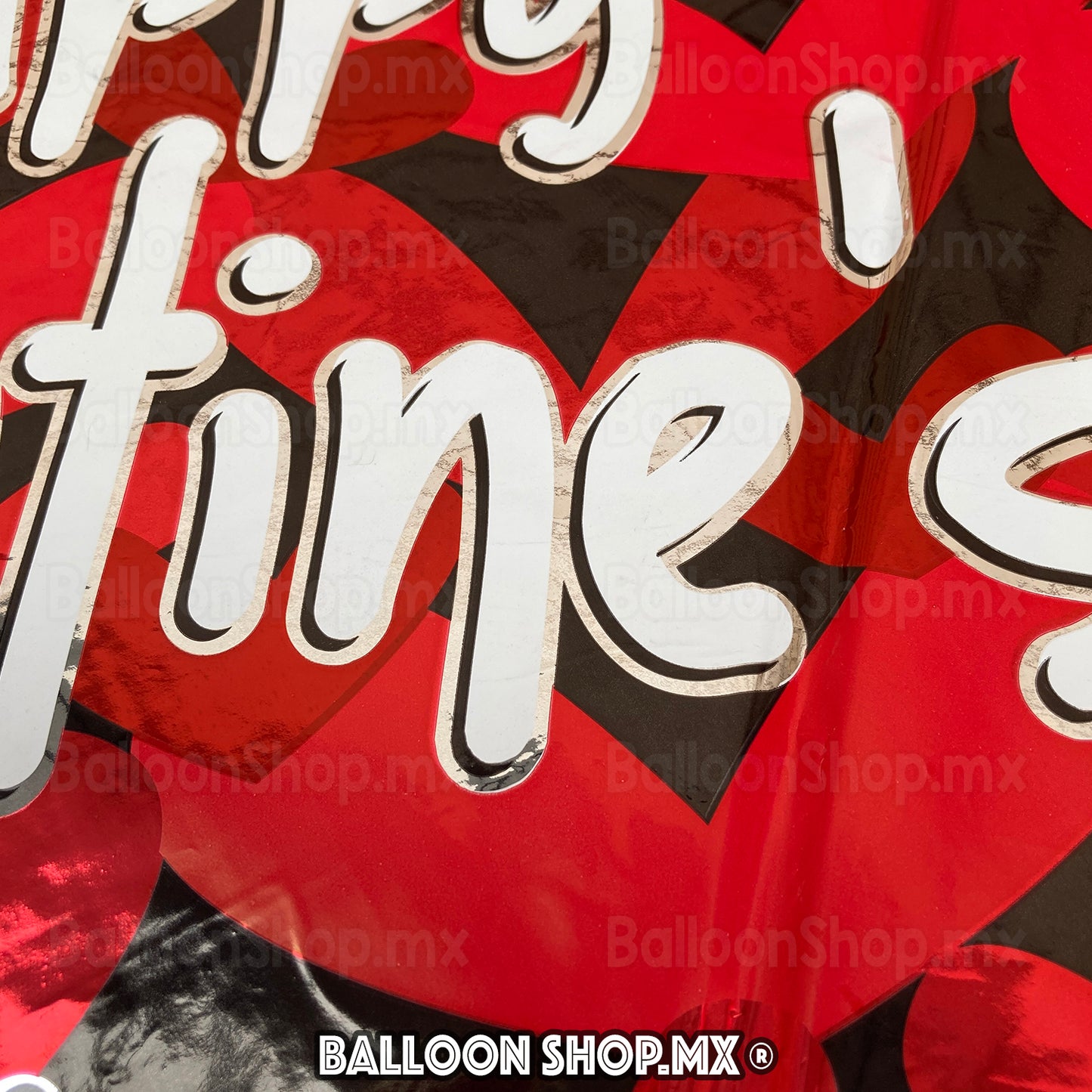 Corazón Valentine's rojinegro