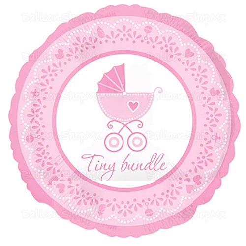 Pequeña carriola rosa