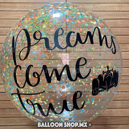 Burbuja con confeti 55 cm