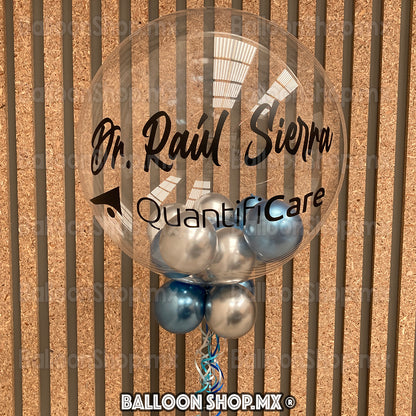 Burbuja con mini globos 55 cm