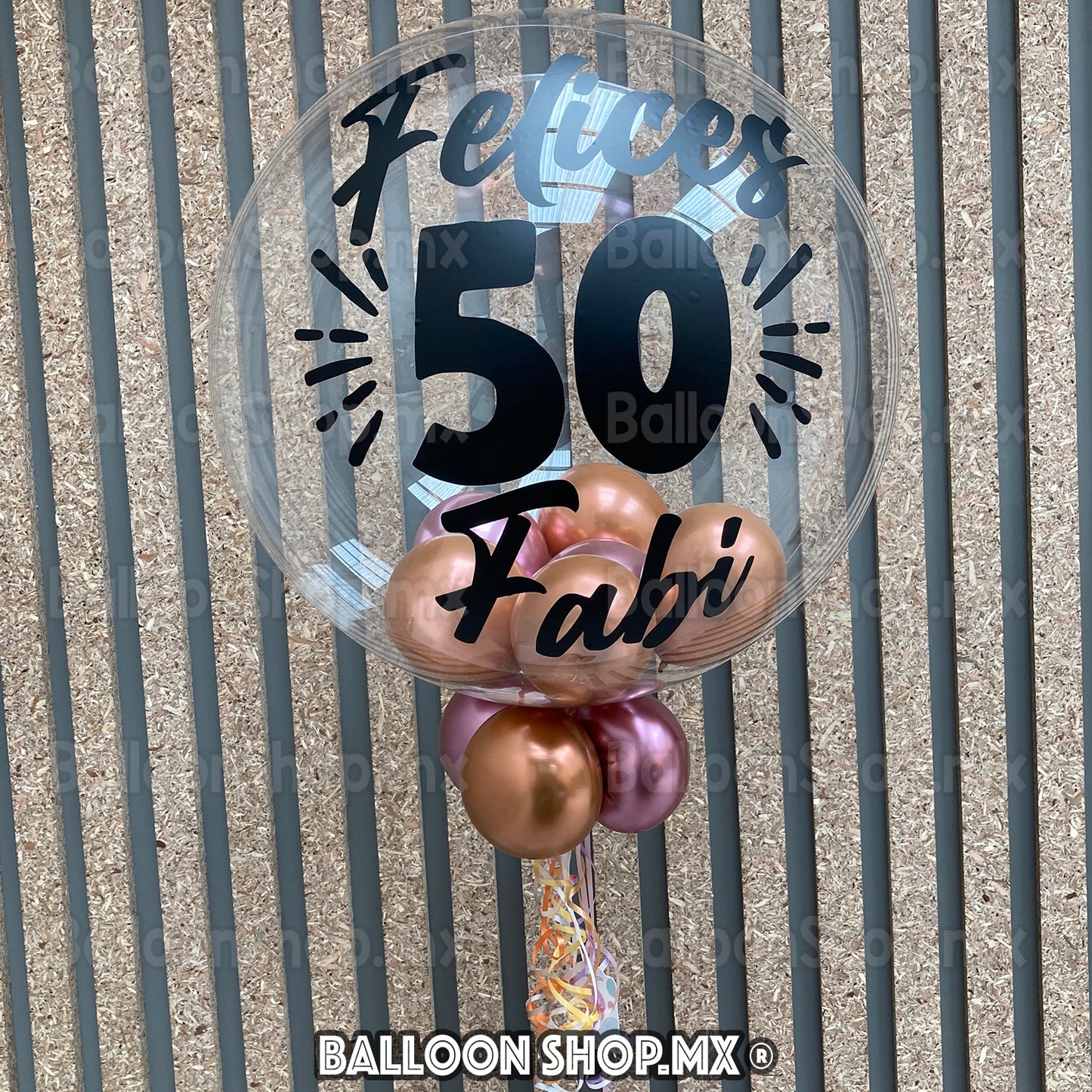 Burbuja con mini globos 55 cm