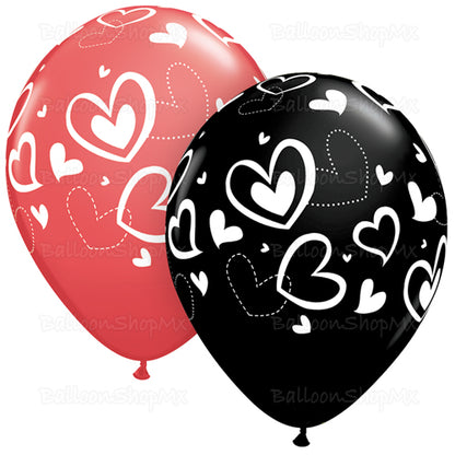 Látex corazones grandes