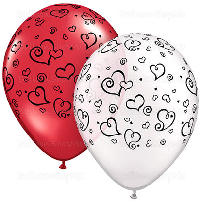 Látex corazón curly