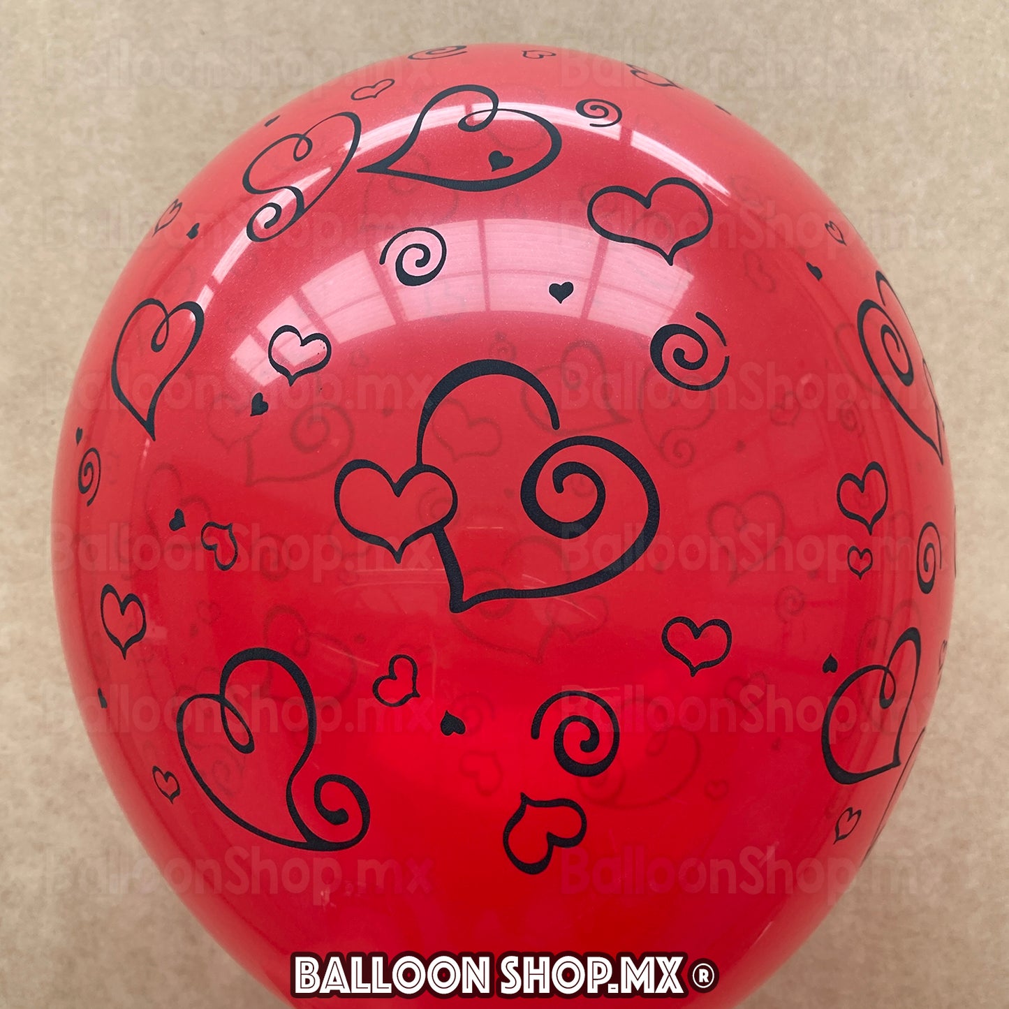 Látex corazón curly