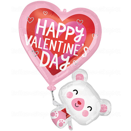 Osito con globo Valentine's