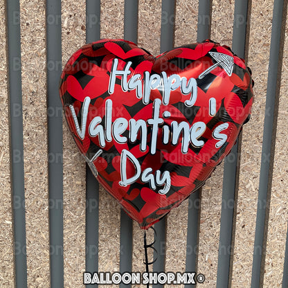 Corazón Valentine's rojinegro