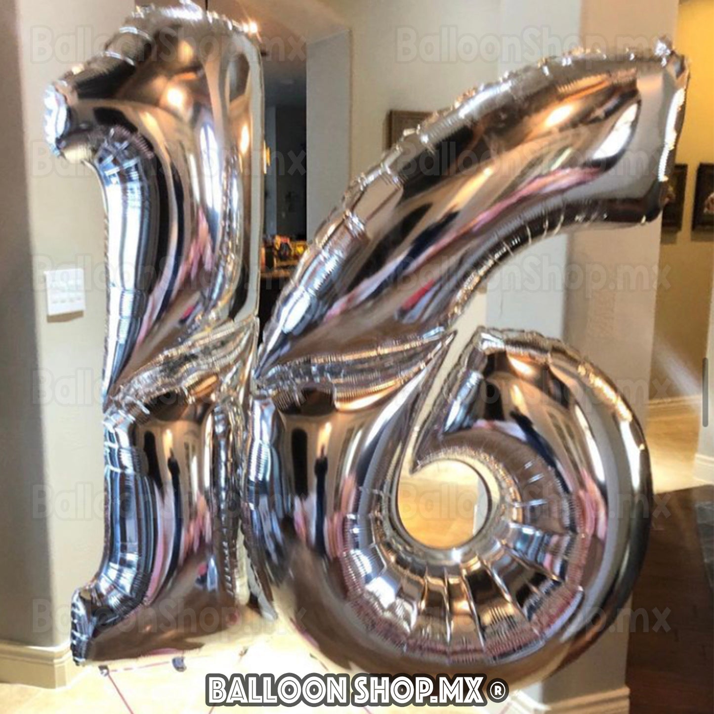 Números gigantes en plata