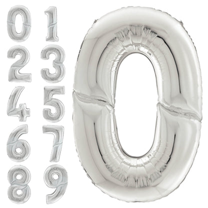 Números gigantes en plata