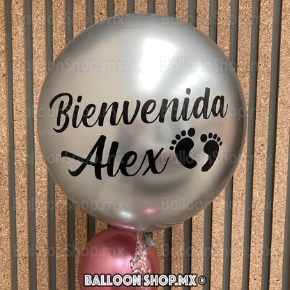 Burbuja cromada plata 55 cm