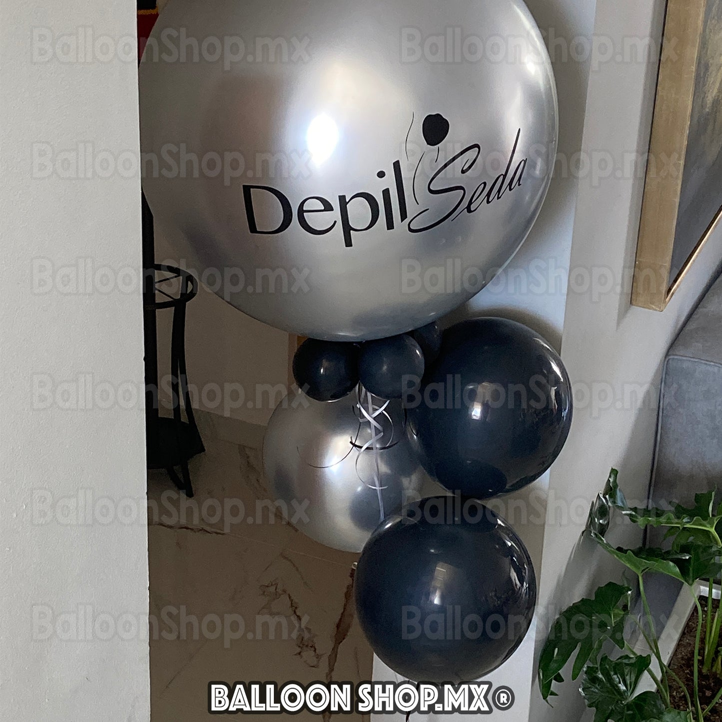 Burbuja cromada plata 55 cm