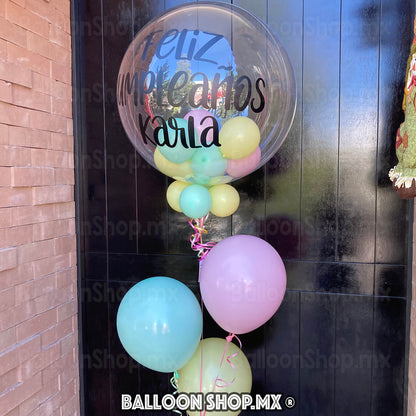 Burbuja con mini globos 55 cm