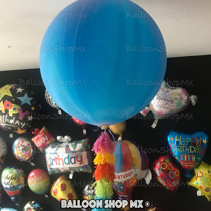 Barba de pompones multicolor