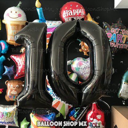 Números grandes en negro