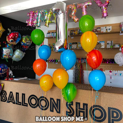 Látex marmoleado naranja