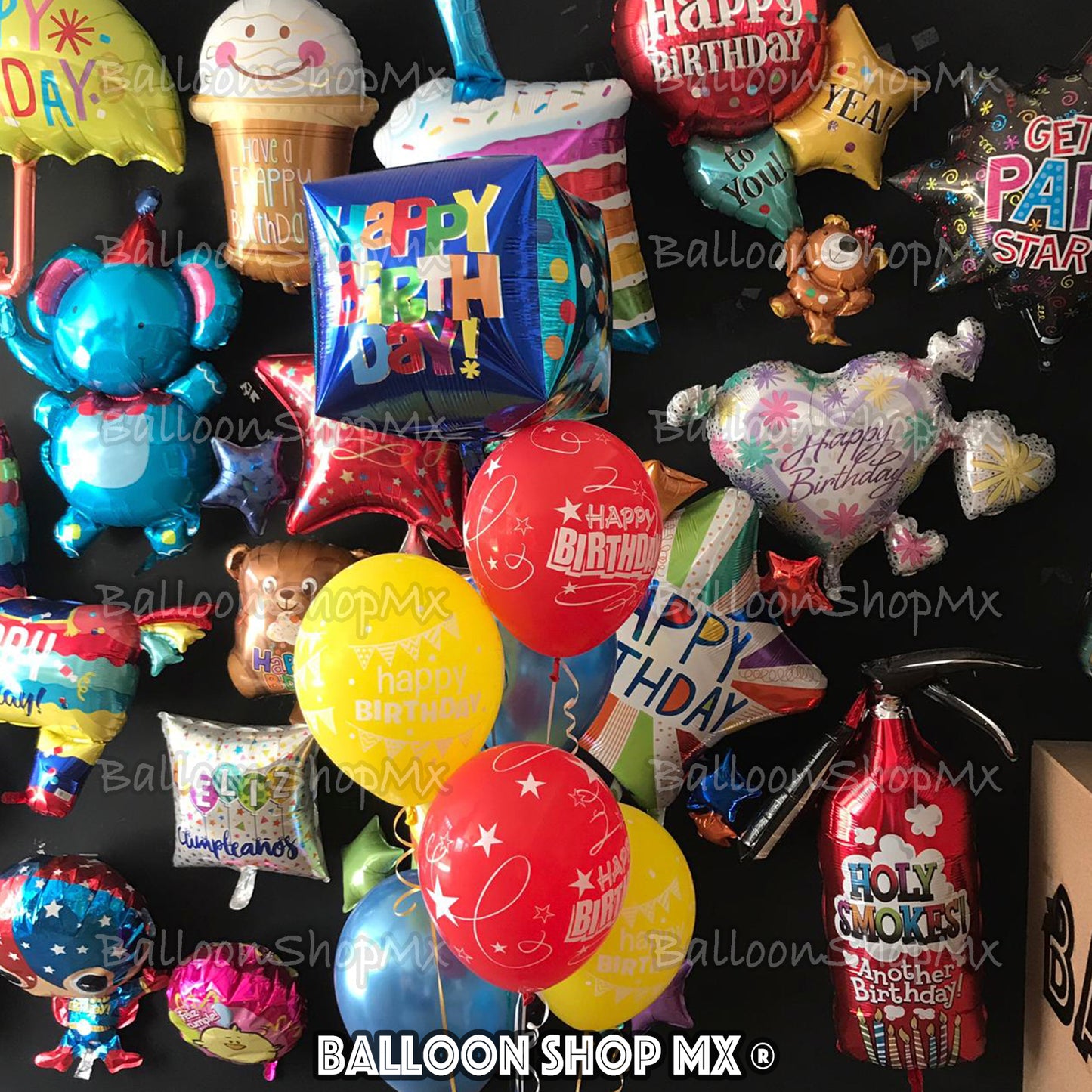 Látex cumpleaños estrellas