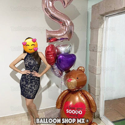 Corazón holográfico plata