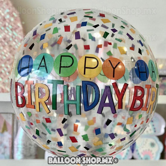 Burbuja transparente arcoíris