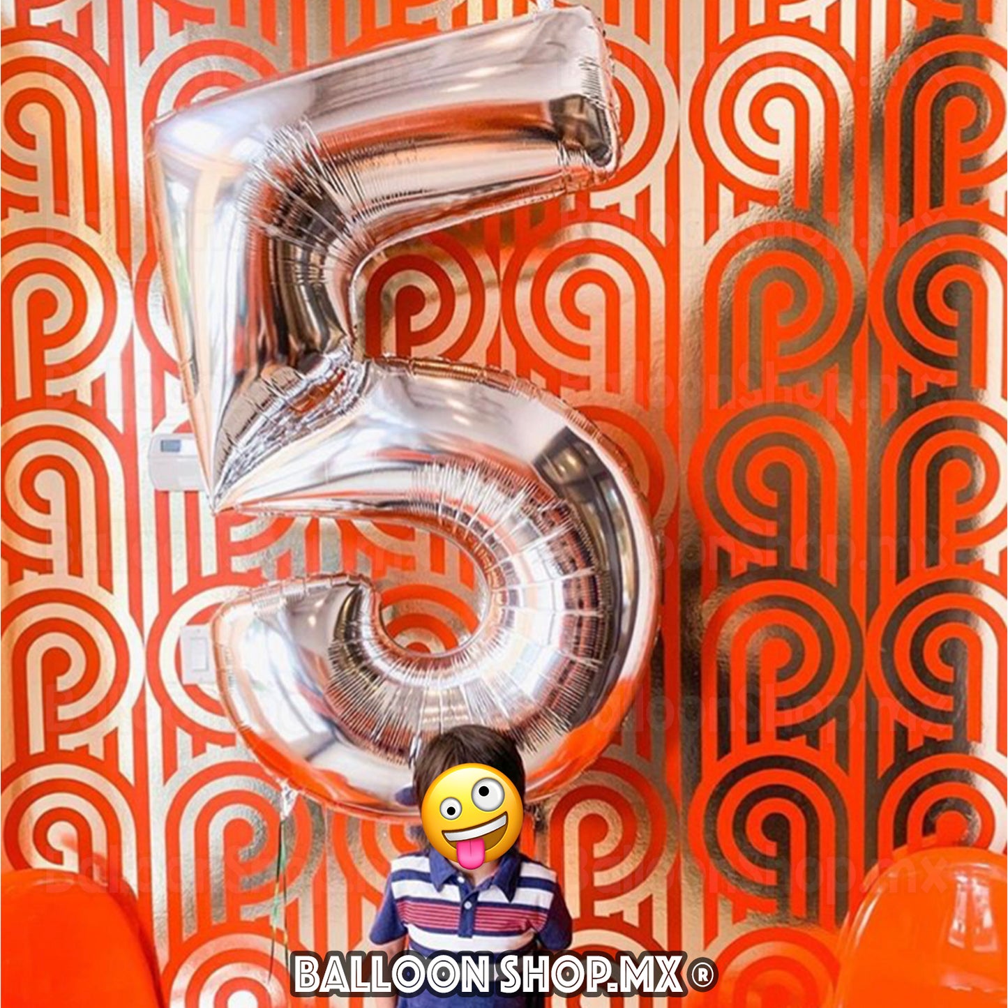 Números gigantes en plata