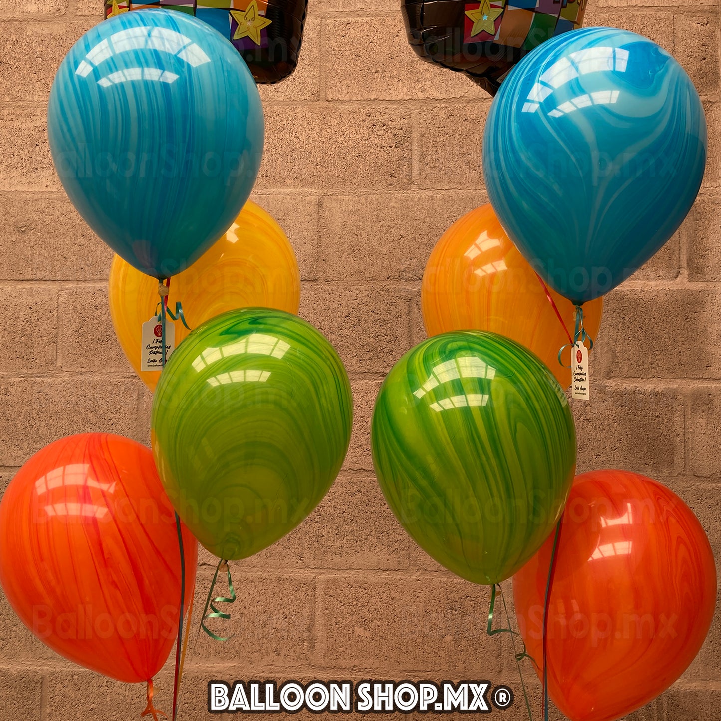 Látex marmoleado naranja