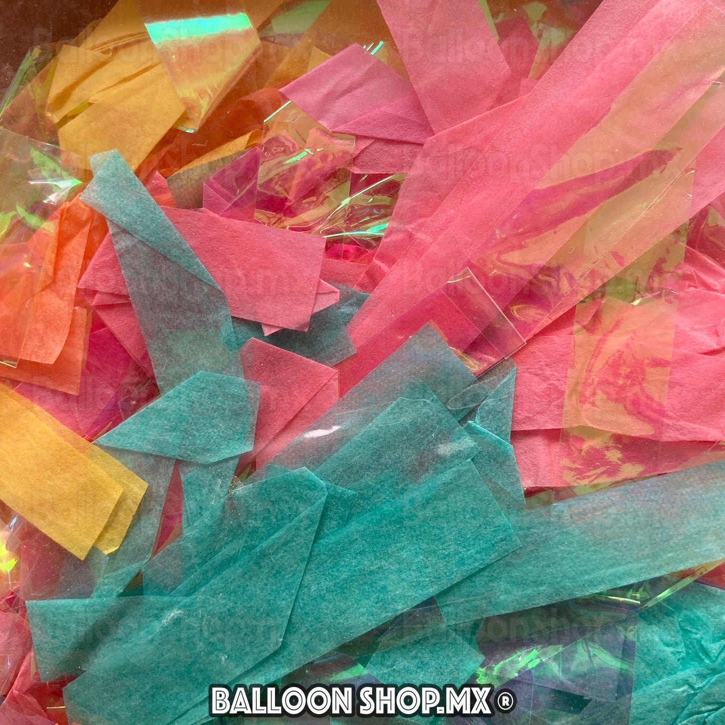 Guirnalda de flecos iridiscente