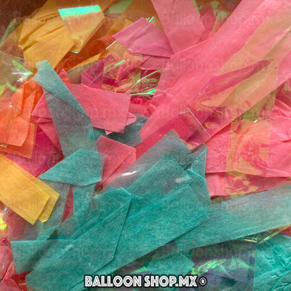 Guirnalda de flecos iridiscente