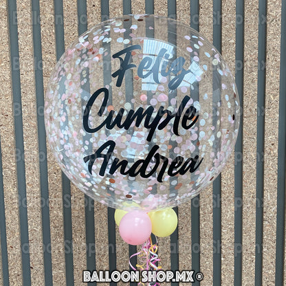 Burbuja con confeti 55 cm