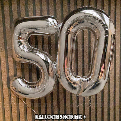 Números grandes en plata