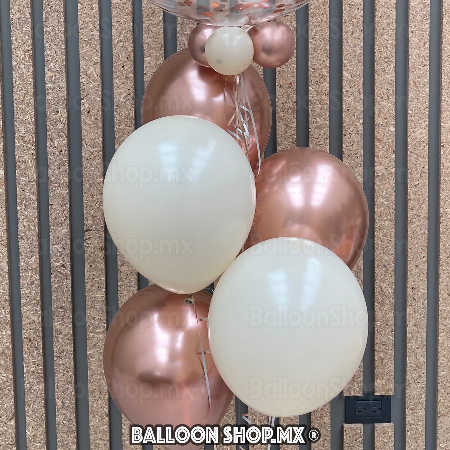 Látex cromado oro rosa