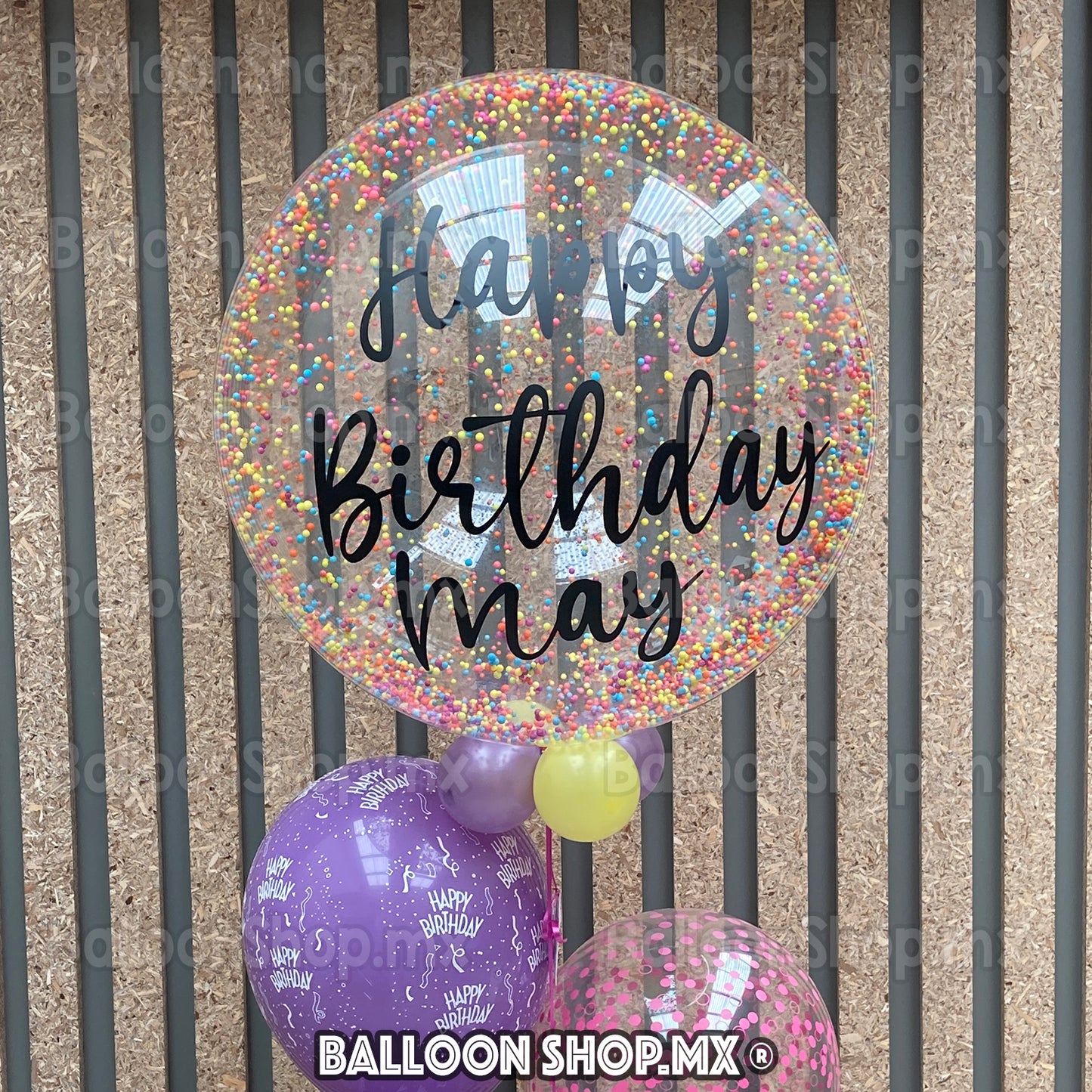 Burbuja con esferitas 55cm