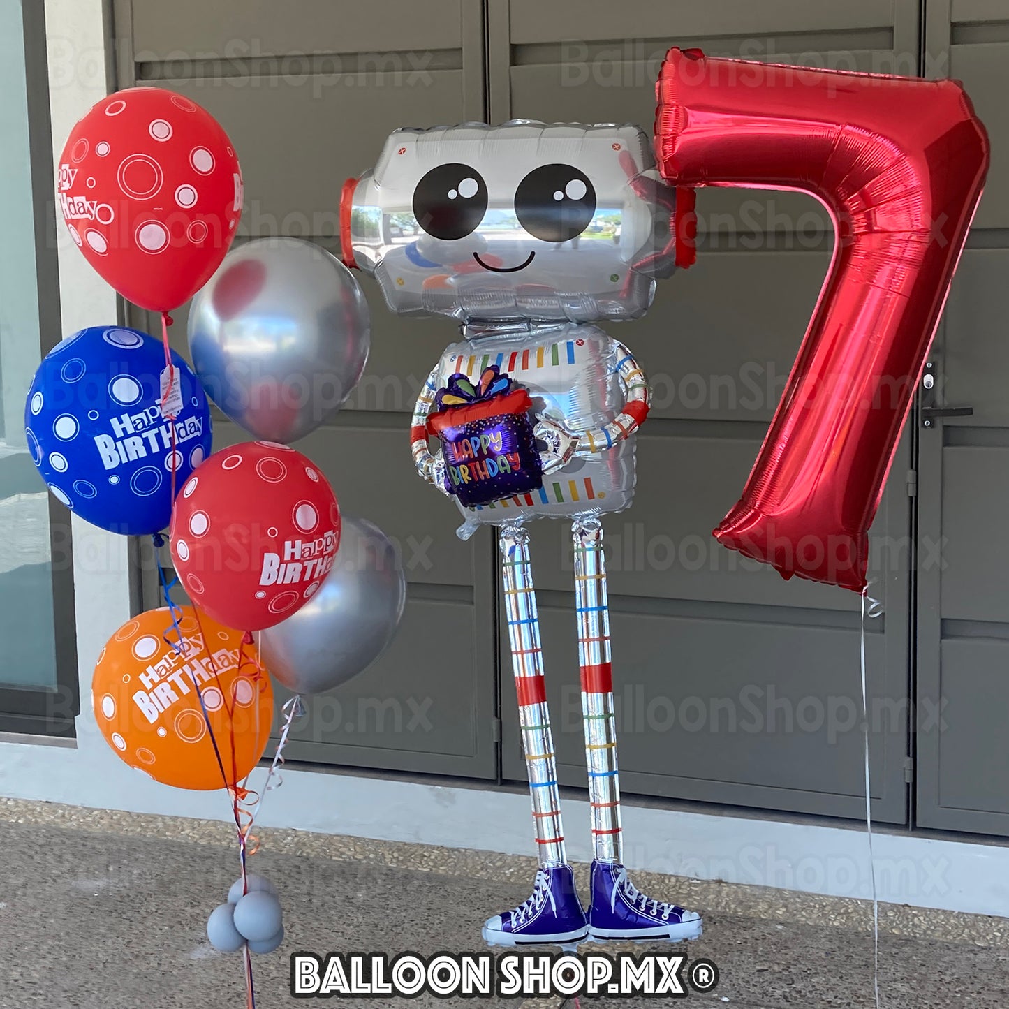 Números grandes en rojo