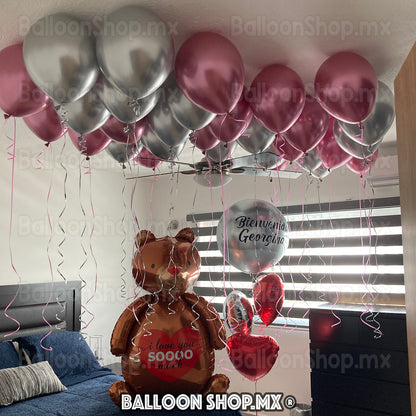 Burbuja cromada plata 55 cm