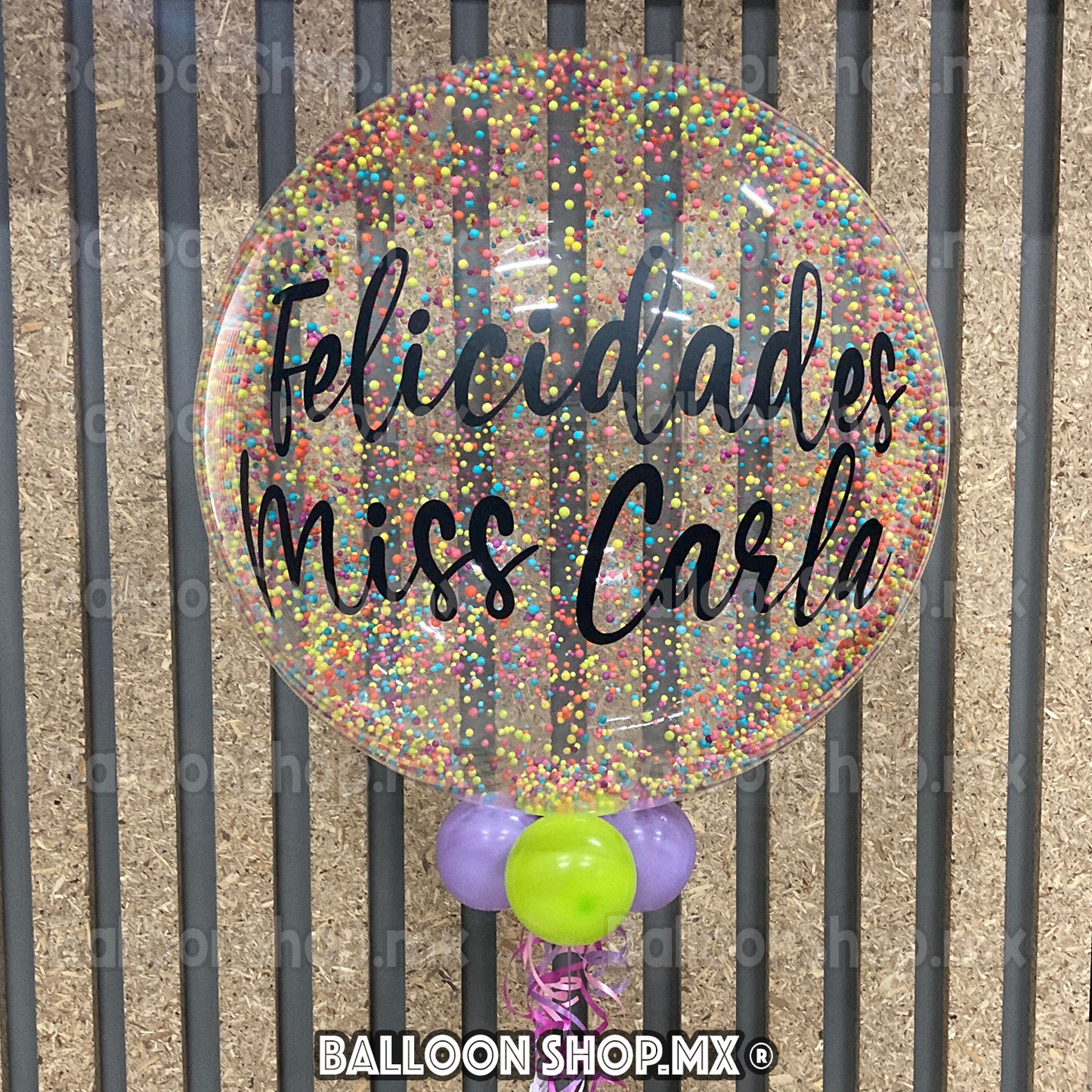 Burbuja con esferitas 55cm