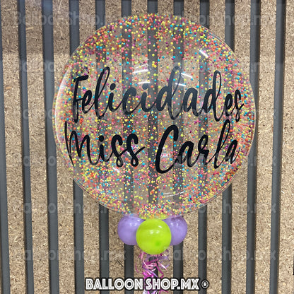 Burbuja con esferitas 55cm